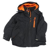 Černo-oranžová šusťáková jarní bunda s kapucí V by Very