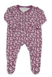 Růžový overal s čísly 