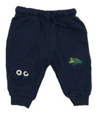 Tmavomodré tepláky s dinosaurami Next