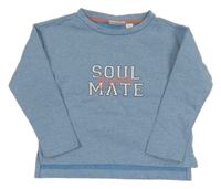 Světlemodrá mikina s nápisem Alive