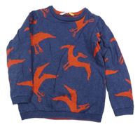 Tmavomodrý sveter s dinosaurami John Lewis