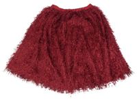 Červená sukňa s strapcemi Shein