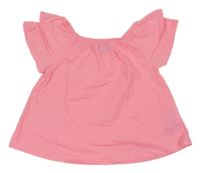 Neónově ružové tričko s vrstvenými rukávy Dopodopo