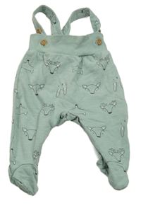 Zelenošedé polodupky so zvieratkami a trakami