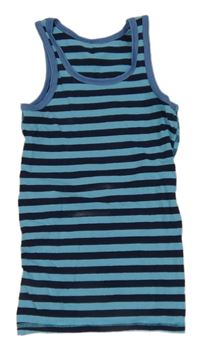 Tmavomodro-tyrkysový pruhovaný top Kiki