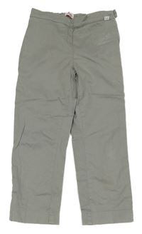 Sivé plátenné nohavice