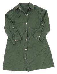 Khaki plátenné prepínaci šaty Nutmeg