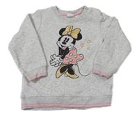 Sivá melírovaná mikina s Minnií H&M