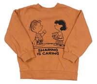 Tehlová mikina s Linus van Pelt a Lucy van Pelt - Peanuts H&M