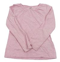 Svetloružové melírované tričko H&M