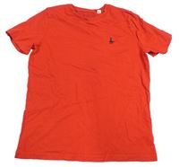 Červené tričko s výšivkou Jack Wills