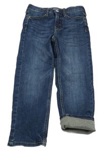 Modré slim fit podšité rifle H&M