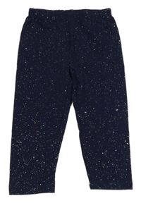 Tmavomodré trblietavé capri legíny Topolino