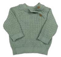 Světleolivový rebrovaný vzorovaný sveter Matalan