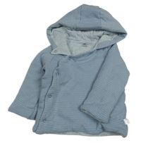 Modro-bílý pruhovaný zateplený kabátek s kapucňou M&S