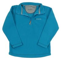 Modrozelená fleecová funkčná mikina s logom sprayway