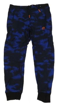 Tmavomodro-safírové army tepláky s nápisy F&F