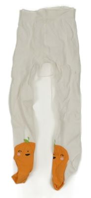 Bílo-oranžové punčocháče s dýněmi