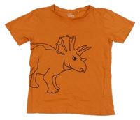 Oranžové tričko s dinosaurom Topolino
