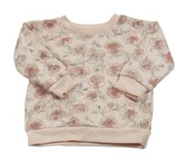 Svetloružová mikina s růžemi PRIMARK