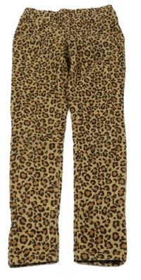 Světlehnědo-hnedo-tmnavohnědé vzorované elastické manšestráky Boden