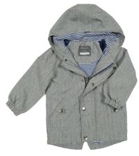 Šedá melírovaná jarní parka s kapucí PRIMARK