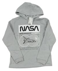 Sivá mikina s raketou a kapucí - NASA H&M