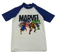 Bílo-tmavomodré UV tričko s Avengers Next