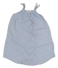Modro-biele pruhované krepové šaty H&M