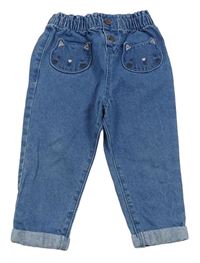Modré jogger rifle s mačkami F&F