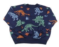 Tmavomodrá mikina s dinosaurami F&F
