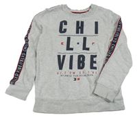 Sivá melírovaná mikina s nápisom C&A