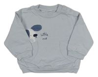 Svetlomodrá mikina so psem a vreckami zn. Next