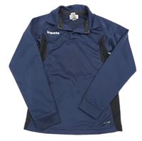 Tmavomodrá športová funkčná polo mikina Kipsta