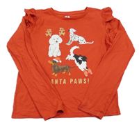 Červené triko se psy a volánky V by Very