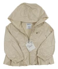 Nové - Béžová šušťáková bunda s mašlou a kapucňou Mayoral