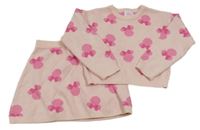2set - Růžový crop svetr s Minnie + pletená sukně Primark