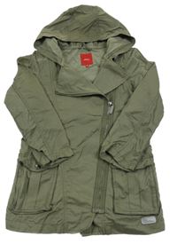 Khaki šušťáková parka s kapucňou S. Oliver