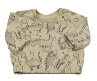 Béžová mikina s dinosaurami Primark