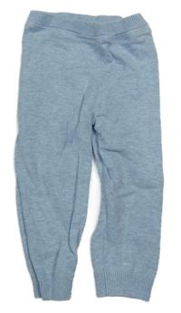 Svetlomodré melírované pletené tepláky M&S