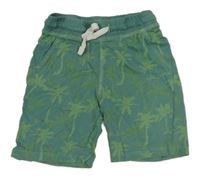 Zelené bavlněné kraťasy s palmami H&M