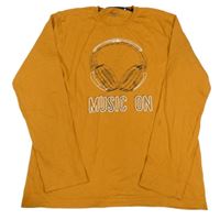 Medové triko se sluchátky Yigga