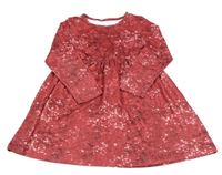 Malinové vzorované šaty