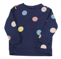 Tmavomodrá bodkovaná á mikina F&F