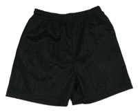 Čierne pruhované športové kraťasy Bhs