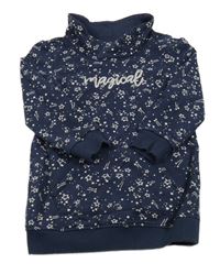 Tmavomodrá tepláková tunika s hviezdami a golierom Impidimpi