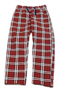 Červeno-bílo-černé kostkované pyžamové kalhoty Lily & Dan