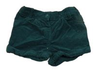 Tmavozelené menšestrové kraťasy C&A