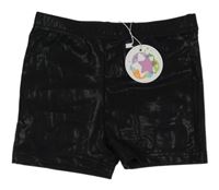 Nové - Černé třpytivé cvičební kraťasy