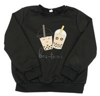 Čierna mikina s nápoji